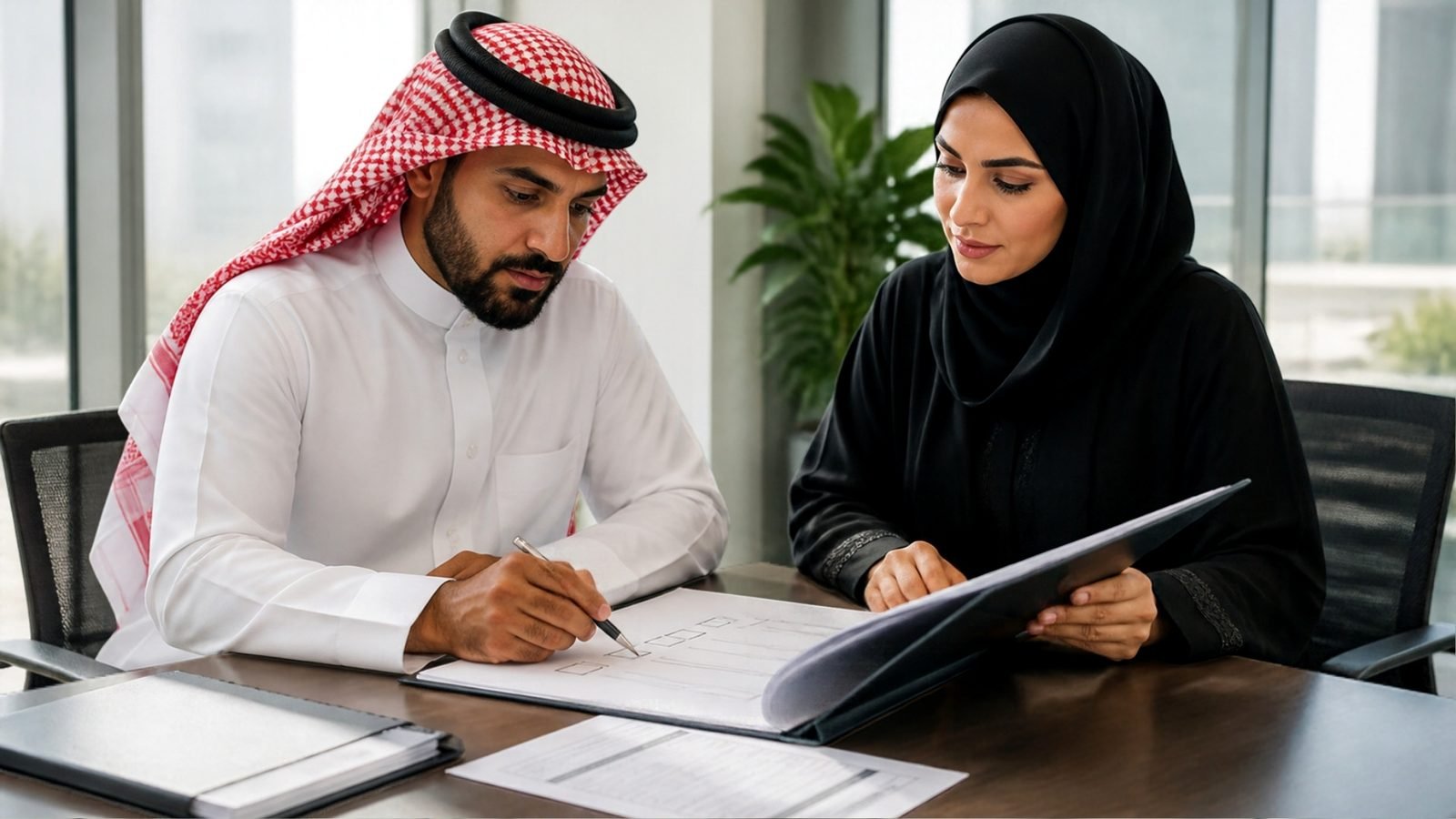 Auditors reviewing an accreditation file